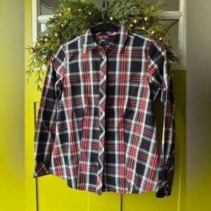 Talbots Multicolor Plaid Shirt- No Iron!